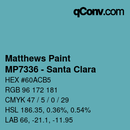 Color code: Matthews Paint - MP7336 - Santa Clara | qconv.com