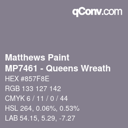 Code couleur: Matthews Paint - MP7461 - Queens Wreath | qconv.com