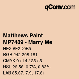 Código de color: Matthews Paint - MP7489 - Marry Me | qconv.com