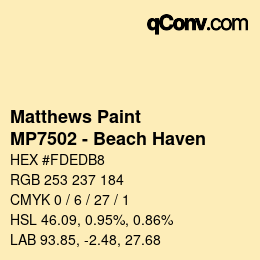 Color code: Matthews Paint - MP7502 - Beach Haven | qconv.com