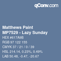 Code couleur: Matthews Paint - MP7529 - Lazy Sunday | qconv.com