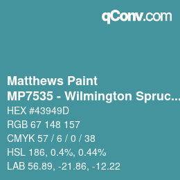 Farbcode: Matthews Paint - MP7535 - Wilmington Spruce | qconv.com