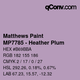 Farbcode: Matthews Paint - MP7785 - Heather Plum | qconv.com