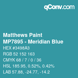 Code couleur: Matthews Paint - MP7895 - Meridian Blue | qconv.com