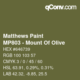 Code couleur: Matthews Paint - MP803 - Mount Of Olive | qconv.com