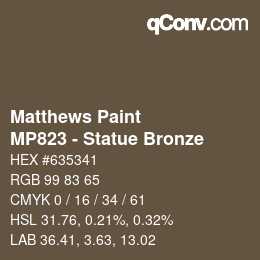 Farbcode: Matthews Paint - MP823 - Statue Bronze | qconv.com