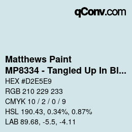Color code: Matthews Paint - MP8334 - Tangled Up In Blue | qconv.com