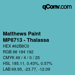 颜色代码: Matthews Paint - MP8713 - Thalassa | qconv.com