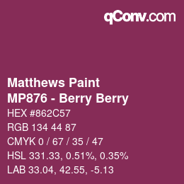 カラーコード: Matthews Paint - MP876 - Berry Berry | qconv.com