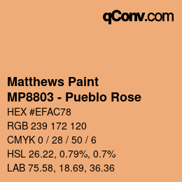 Color code: Matthews Paint - MP8803 - Pueblo Rose | qconv.com