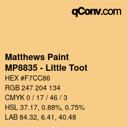 Farbcode: Matthews Paint - MP8835 - Little Toot | qconv.com