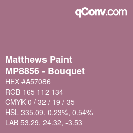 Code couleur: Matthews Paint - MP8856 - Bouquet | qconv.com