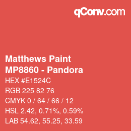 Color code: Matthews Paint - MP8860 - Pandora | qconv.com