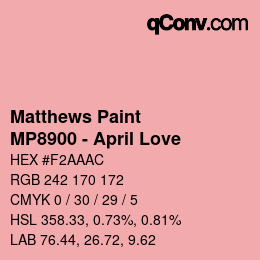 Color code: Matthews Paint - MP8900 - April Love | qconv.com