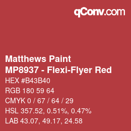 Farbcode: Matthews Paint - MP8937 - Flexi-Flyer Red | qconv.com