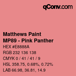 Color code: Matthews Paint - MP89 - Pink Panther | qconv.com