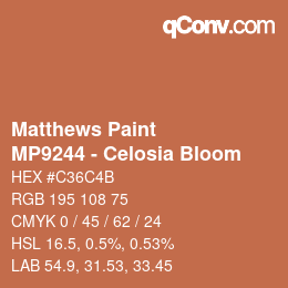 Color code: Matthews Paint - MP9244 - Celosia Bloom | qconv.com