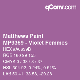 Código de color: Matthews Paint - MP9369 - Violet Femmes | qconv.com