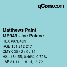 カラーコード: Matthews Paint - MP949 - Ice Palace | qconv.com