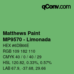 Código de color: Matthews Paint - MP9570 - Limonada | qconv.com