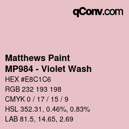 Farbcode: Matthews Paint - MP984 - Violet Wash | qconv.com