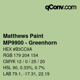 Color code: Matthews Paint - MP9900 - Greenhorn | qconv.com