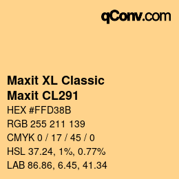 Code couleur: Maxit XL Classic - Maxit CL291 | qconv.com