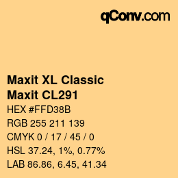 Code couleur: Maxit XL Classic - Maxit CL291 | qconv.com