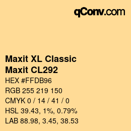 カラーコード: Maxit XL Classic - Maxit CL292 | qconv.com