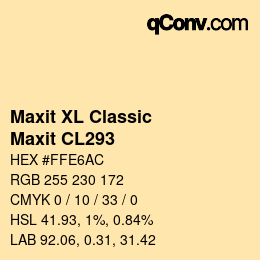 Code couleur: Maxit XL Classic - Maxit CL293 | qconv.com