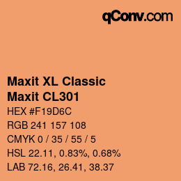 カラーコード: Maxit XL Classic - Maxit CL301 | qconv.com