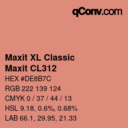 Código de color: Maxit XL Classic - Maxit CL312 | qconv.com