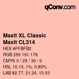 Código de color: Maxit XL Classic - Maxit CL314 | qconv.com