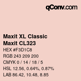 颜色代码: Maxit XL Classic - Maxit CL323 | qconv.com