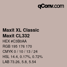 Código de color: Maxit XL Classic - Maxit CL332 | qconv.com