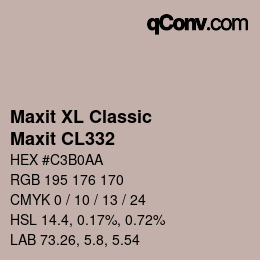 カラーコード: Maxit XL Classic - Maxit CL332 | qconv.com