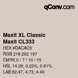カラーコード: Maxit XL Classic - Maxit CL333 | qconv.com