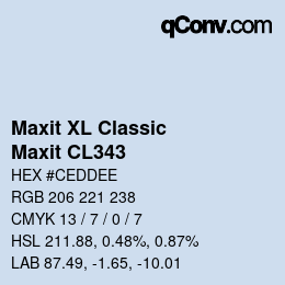 Código de color: Maxit XL Classic - Maxit CL343 | qconv.com