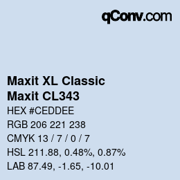 カラーコード: Maxit XL Classic - Maxit CL343 | qconv.com