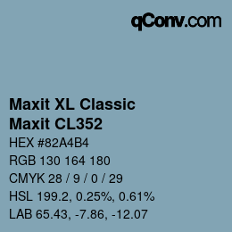 Código de color: Maxit XL Classic - Maxit CL352 | qconv.com