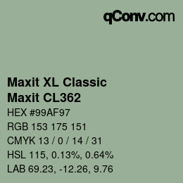 Farbcode: Maxit XL Classic - Maxit CL362 | qconv.com