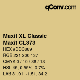 Code couleur: Maxit XL Classic - Maxit CL373 | qconv.com