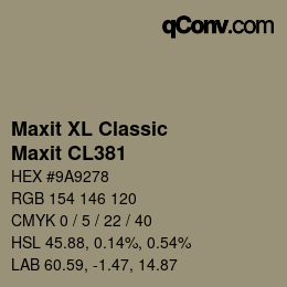 Código de color: Maxit XL Classic - Maxit CL381 | qconv.com