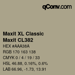 カラーコード: Maxit XL Classic - Maxit CL382 | qconv.com