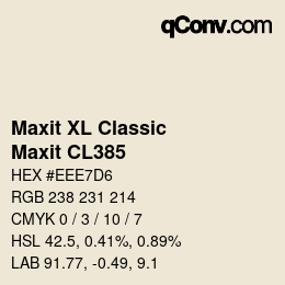 Código de color: Maxit XL Classic - Maxit CL385 | qconv.com