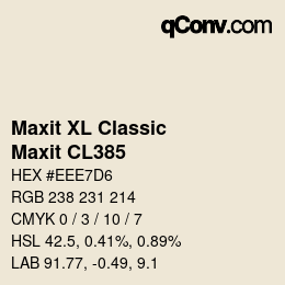 カラーコード: Maxit XL Classic - Maxit CL385 | qconv.com