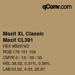 カラーコード: Maxit XL Classic - Maxit CL391 | qconv.com