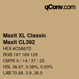 Code couleur: Maxit XL Classic - Maxit CL392 | qconv.com