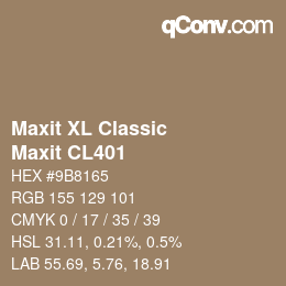 Farbcode: Maxit XL Classic - Maxit CL401 | qconv.com