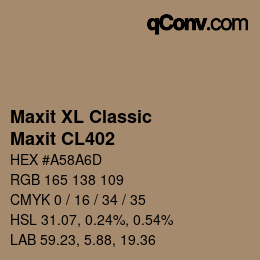 Farbcode: Maxit XL Classic - Maxit CL402 | qconv.com